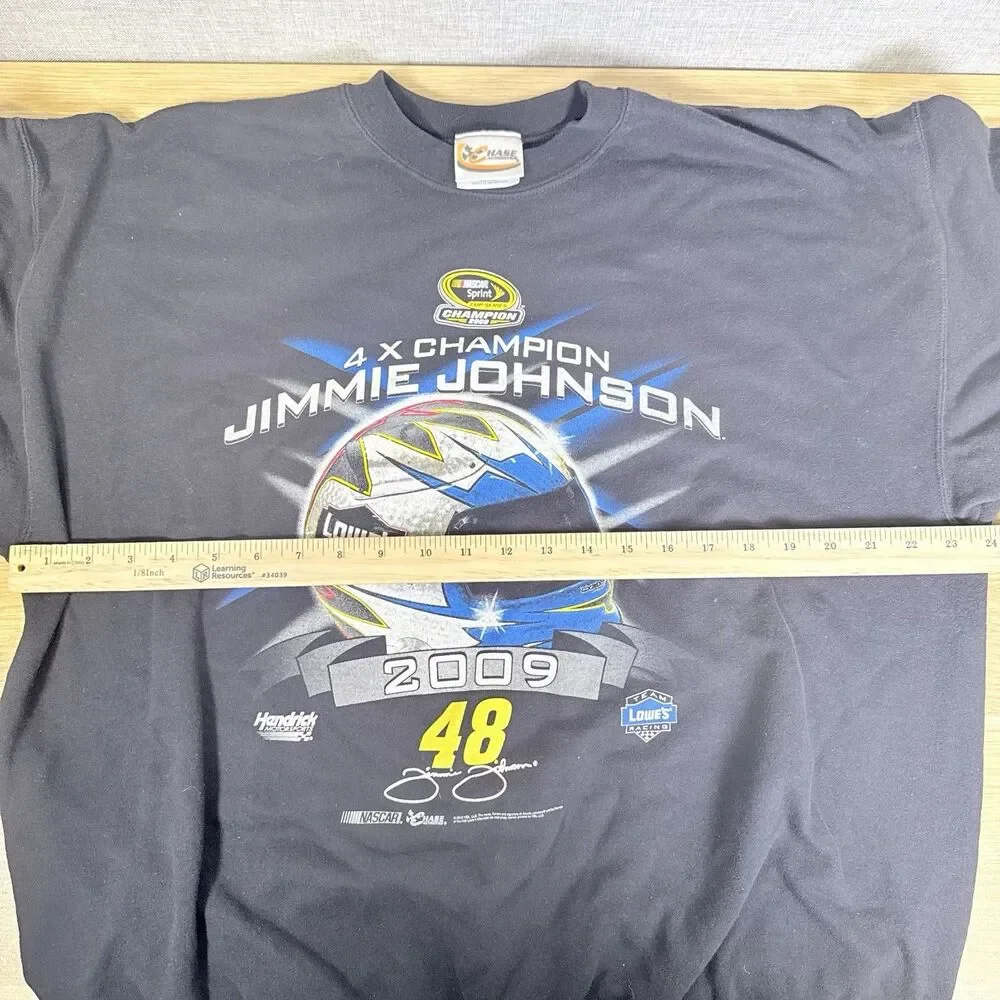 Vintage 2009 Jimmie Johnson 4X Champion NASCAR Crewneck Sweatshirt Chase XL